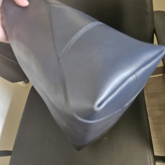 Aspinal of London Leather Shoulder Bag Navy LIKE NEW W/ DUSTBAG - Picture 8 of 14